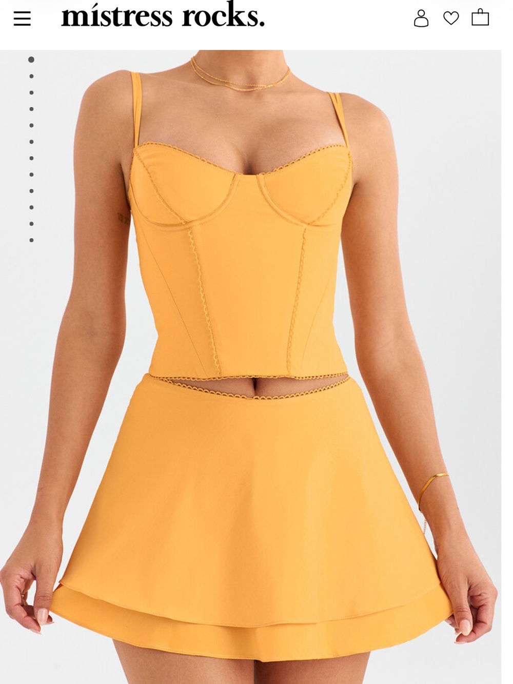Mistress Rocks Orange Two-Piece Set (Small)